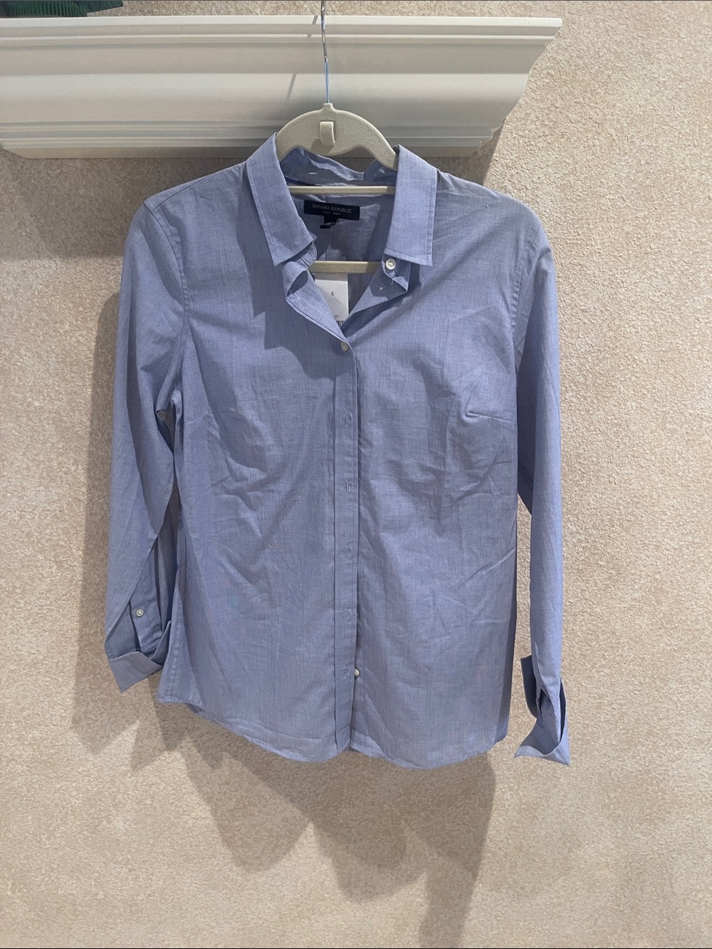 Banana Republic Light Blue Women Dress Shirt